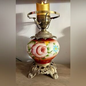 Antique Red and Gold Floral Lantern